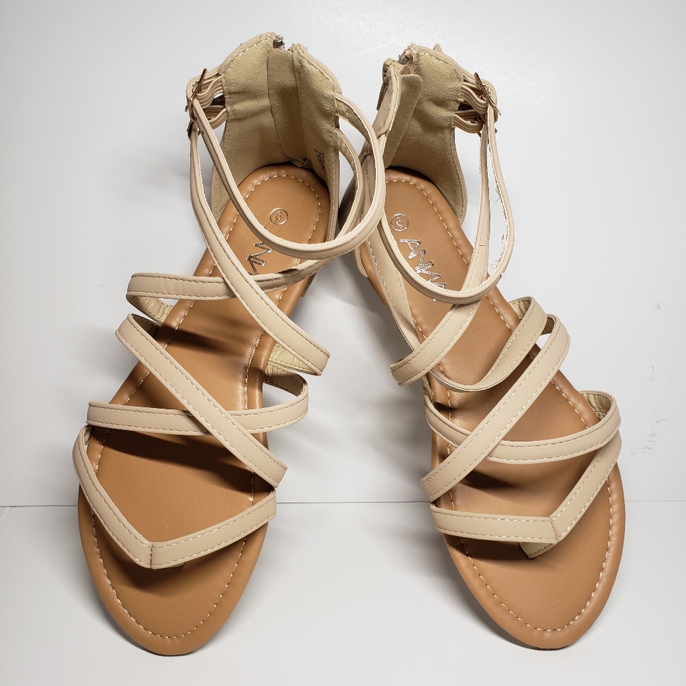 Anna Casey-2 Beige Nbk Sandals